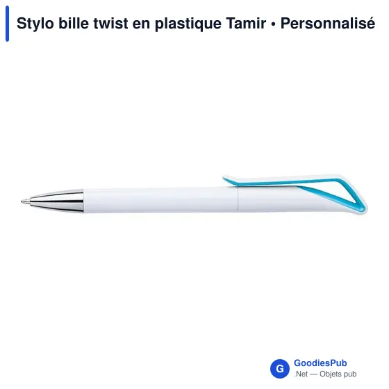 Stylo bille twist en plastique Tamir - Image 1