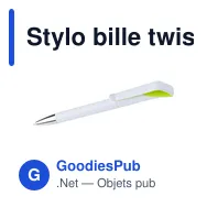Stylo bille twist en plastique Tamir - Miniature 12