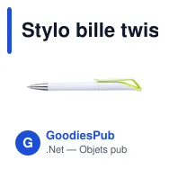 Stylo bille twist en plastique Tamir - Miniature 3