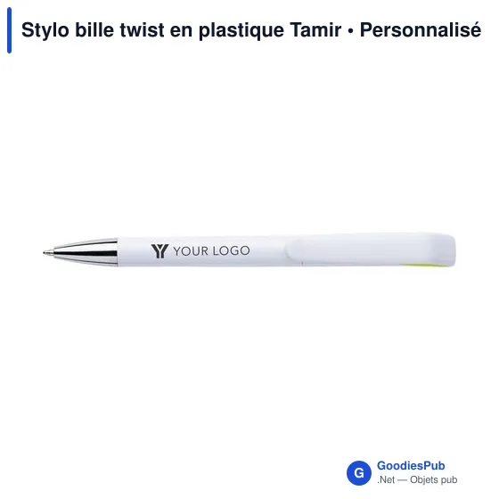 Stylo bille twist en plastique Tamir - Image 4