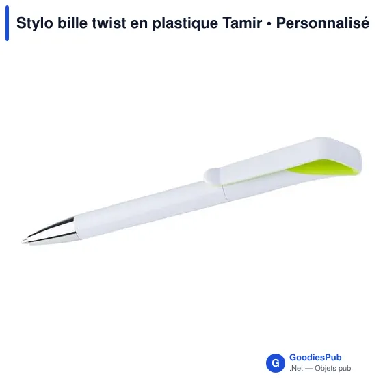 Stylo bille twist en plastique Tamir - Image 6