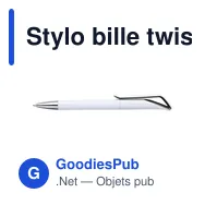 Stylo bille twist en plastique Tamir - Miniature 7