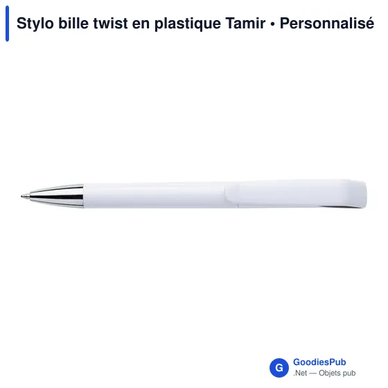Stylo bille twist en plastique Tamir - Image 8