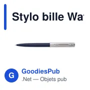 Stylo bille personnalisable Waterman Allure Deluxe avec logo - Miniature 1