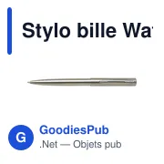Stylo bille personnalisable Waterman Graduate avec logo - Miniature 1