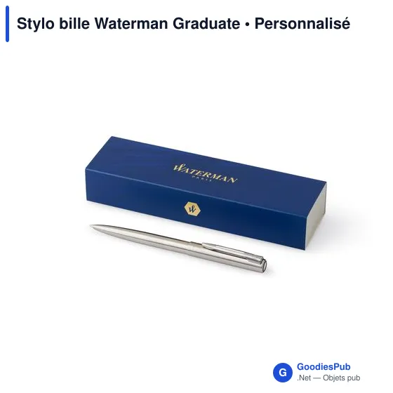 Stylo bille personnalisable Waterman Graduate avec logo - Image 2