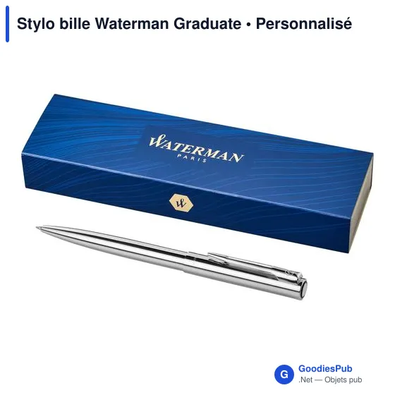 Stylo bille personnalisable Waterman Graduate avec logo - Image 3