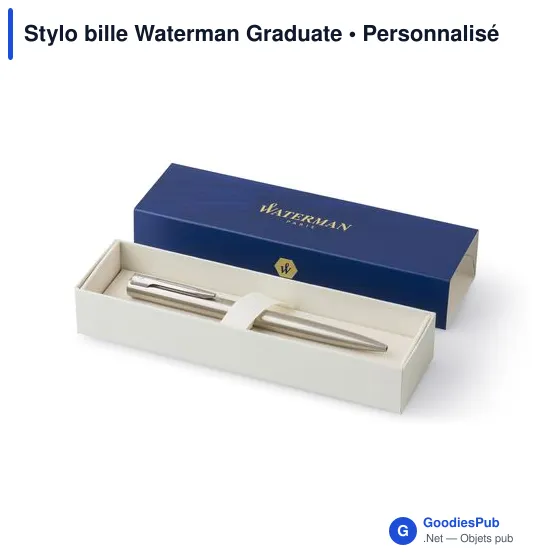 Stylo bille personnalisable Waterman Graduate avec logo - Image 4