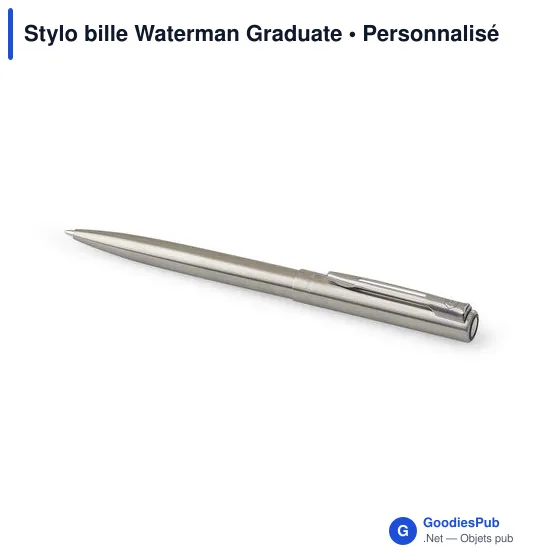 Stylo bille personnalisable Waterman Graduate avec logo - Image 5