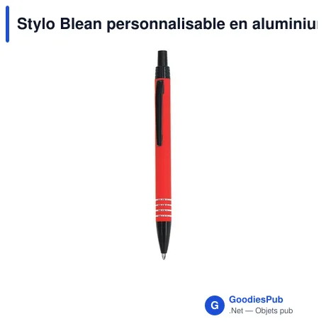 Stylo Blean personnalisable en aluminium recyclé avec logo