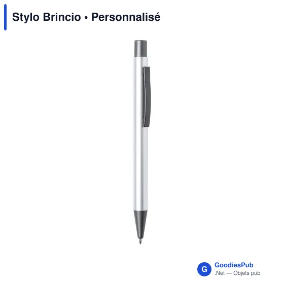Stylo bille personnalisable en aluminium recyclé avec logo - Image 1