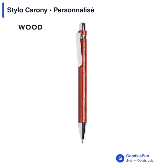 Stylo bille personnalisable avec logo pour entreprises - Modèle Nature - Image 1