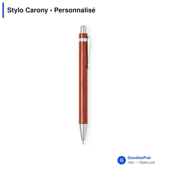 Stylo bille personnalisable avec logo pour entreprises - Modèle Nature - Image 2