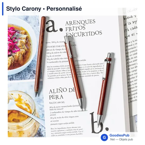 Stylo bille personnalisable avec logo pour entreprises - Modèle Nature - Image 5