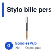 Stylo bille personnalisable avec logo pour entreprises - Miniature 1
