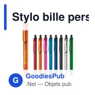 Stylo bille personnalisable finition métallisée avec logo - Click-Shadow - Miniature 1