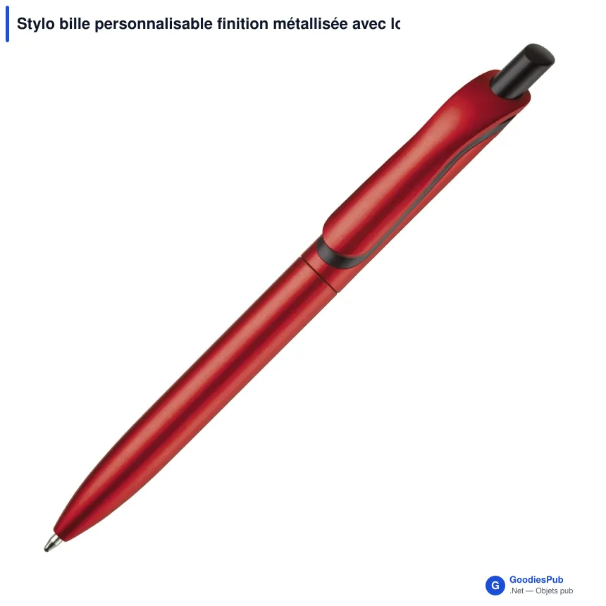 Stylo bille personnalisable finition métallisée avec logo - Click-Shadow - Image 3