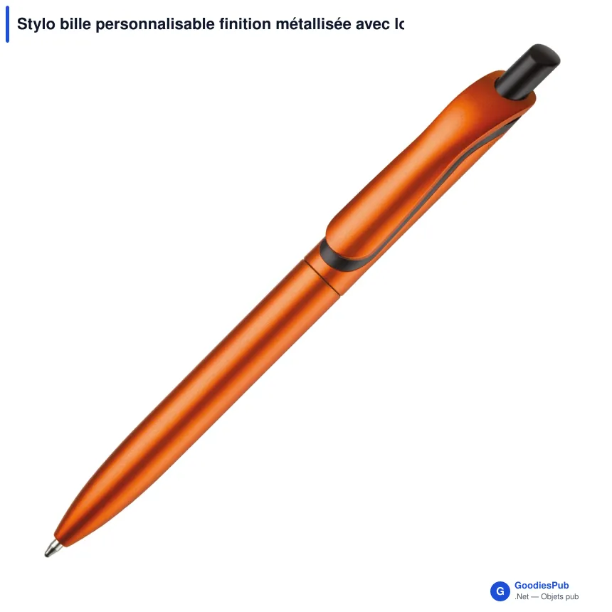 Stylo bille personnalisable finition métallisée avec logo - Click-Shadow - Image 4