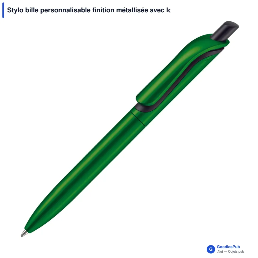 Stylo bille personnalisable finition métallisée avec logo - Click-Shadow - Image 5