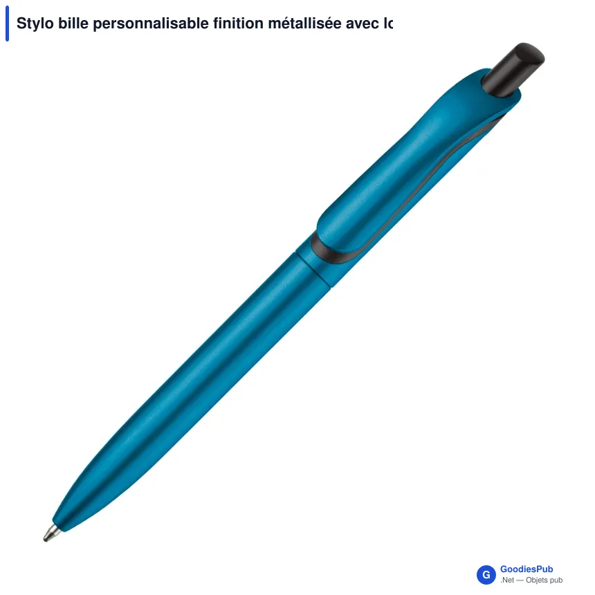 Stylo bille personnalisable finition métallisée avec logo - Click-Shadow - Image 6