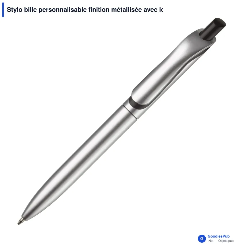 Stylo bille personnalisable finition métallisée avec logo - Click-Shadow - Image 7