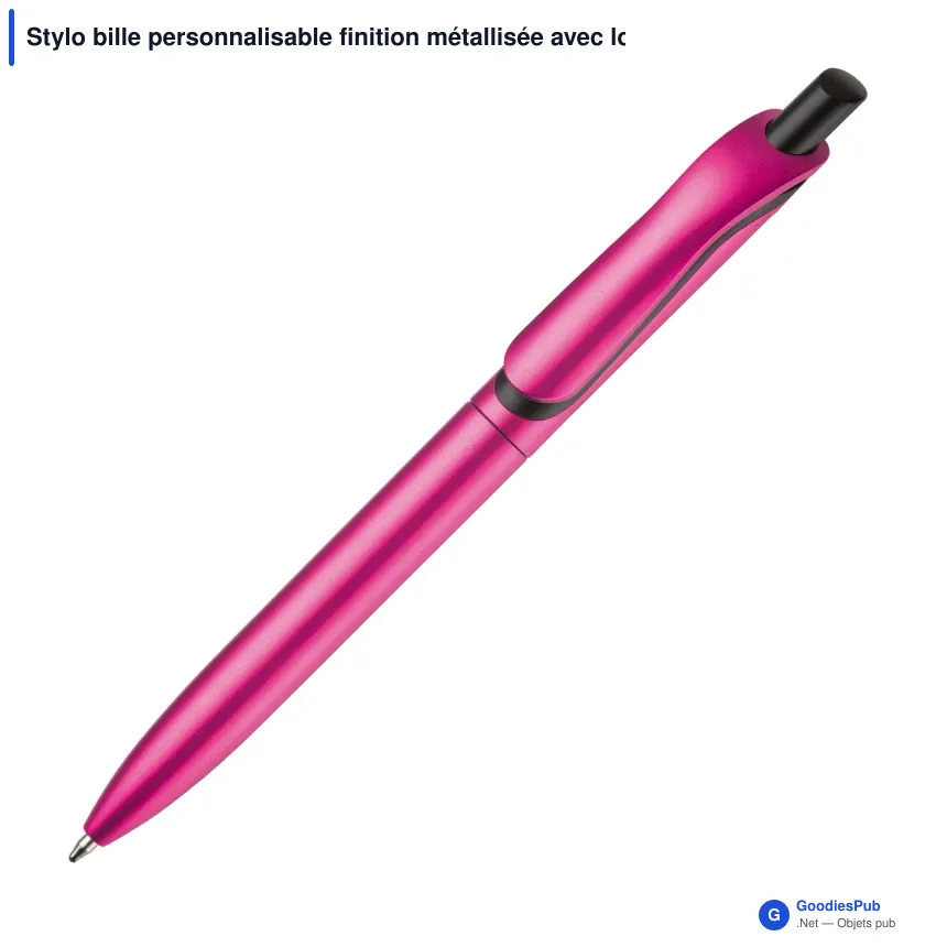 Stylo bille personnalisable finition métallisée avec logo - Click-Shadow - Image 8