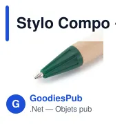 Stylo à bille personnalisable en carton recyclé avec logo - Stylo Compo - Miniature 4
