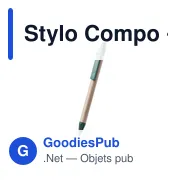 Stylo à bille personnalisable en carton recyclé avec logo - Stylo Compo - Miniature 5