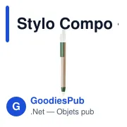Stylo à bille personnalisable en carton recyclé avec logo - Stylo Compo - Miniature 7