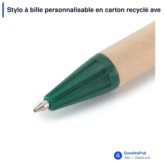 Stylo à bille personnalisable en carton recyclé avec logo - Stylo Compo - Image 10
