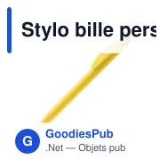 Stylo bille personnalisable opaque 14,5 cm impression 3D avec logo - Cosmo - Miniature 3