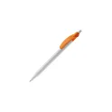 Variante Blanc / Orange - Stylo bille personnalisable opaque 14,5 cm impression 3D avec logo - Cosmo