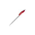 Variante Blanc / Rouge - Stylo bille personnalisable opaque 14,5 cm impression 3D avec logo - Cosmo