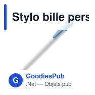 Stylo bille personnalisable opaque corps blanc 14,7 cm avec logo - Cosmo - Miniature 5