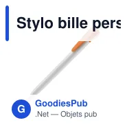 Stylo bille personnalisable opaque corps blanc 14,7 cm avec logo - Cosmo - Miniature 6