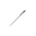Variante Blanc / Argent - Stylo bille personnalisable opaque corps blanc 14,7 cm avec logo - Cosmo
