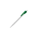Variante Blanc / vert - Stylo bille personnalisable opaque corps blanc 14,7 cm avec logo - Cosmo