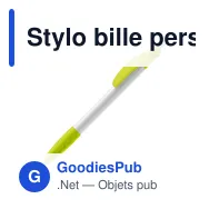 Stylo bille personnalisable opaque 14,5 cm rose ou orange avec logo - Cosmo - Miniature 2