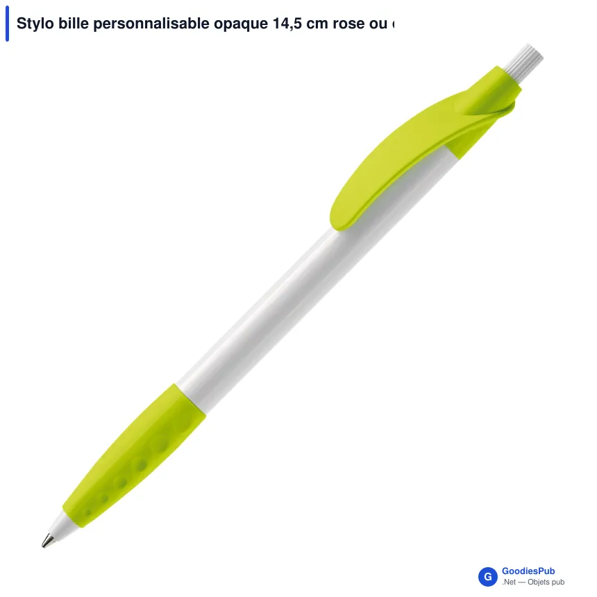 Stylo bille personnalisable opaque 14,5 cm rose ou orange avec logo - Cosmo - Image 2