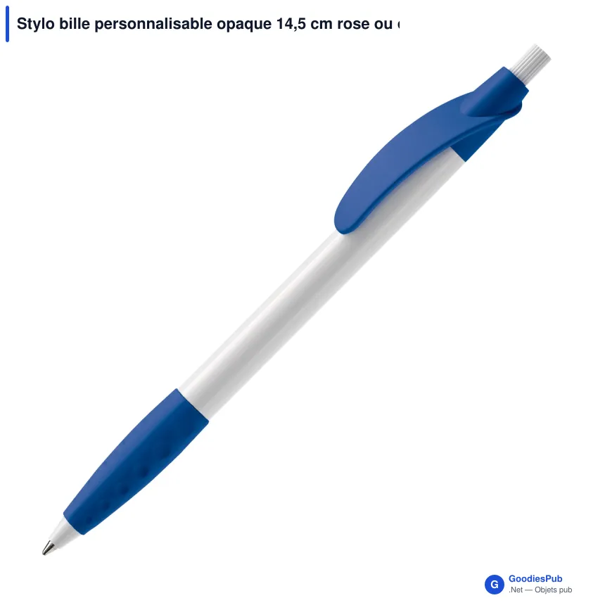 Stylo bille personnalisable opaque 14,5 cm rose ou orange avec logo - Cosmo - Image 11