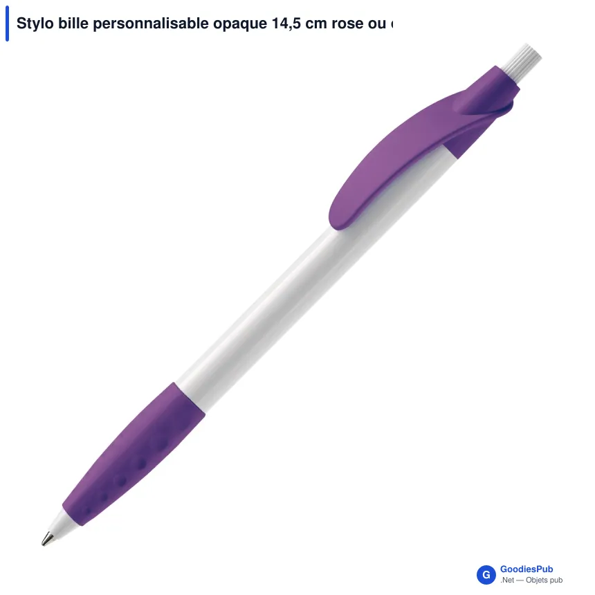 Stylo bille personnalisable opaque 14,5 cm rose ou orange avec logo - Cosmo - Image 12