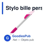 Stylo bille personnalisable opaque 14,5 cm rose ou orange avec logo - Cosmo - Miniature 6