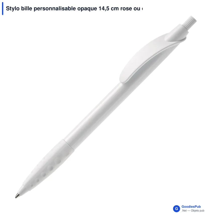Stylo bille personnalisable opaque 14,5 cm rose ou orange avec logo - Cosmo - Image 10