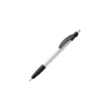 Variante Blanc / Noir - Stylo bille personnalisable opaque 14,5 cm rose ou orange avec logo - Cosmo