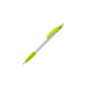 Variante Blanc / vert clair - Stylo bille personnalisable opaque 14,5 cm rose ou orange avec logo - Cosmo