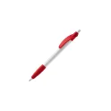 Variante Blanc / Rouge - Stylo bille personnalisable opaque 14,5 cm rose ou orange avec logo - Cosmo