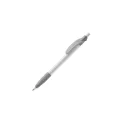 Variante Blanc / Argent - Stylo bille personnalisable opaque 14,5 cm rose ou orange avec logo - Cosmo