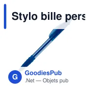 Stylo bille personnalisable transparent 14,5 cm tampographie avec logo - Cosmo - Miniature 2