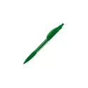 Variante Transparent vert - Stylo bille personnalisable transparent 14,5 cm tampographie avec logo - Cosmo