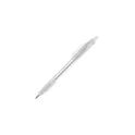 Variante Transparent Blanc - Stylo bille personnalisable transparent 14,5 cm tampographie avec logo - Cosmo